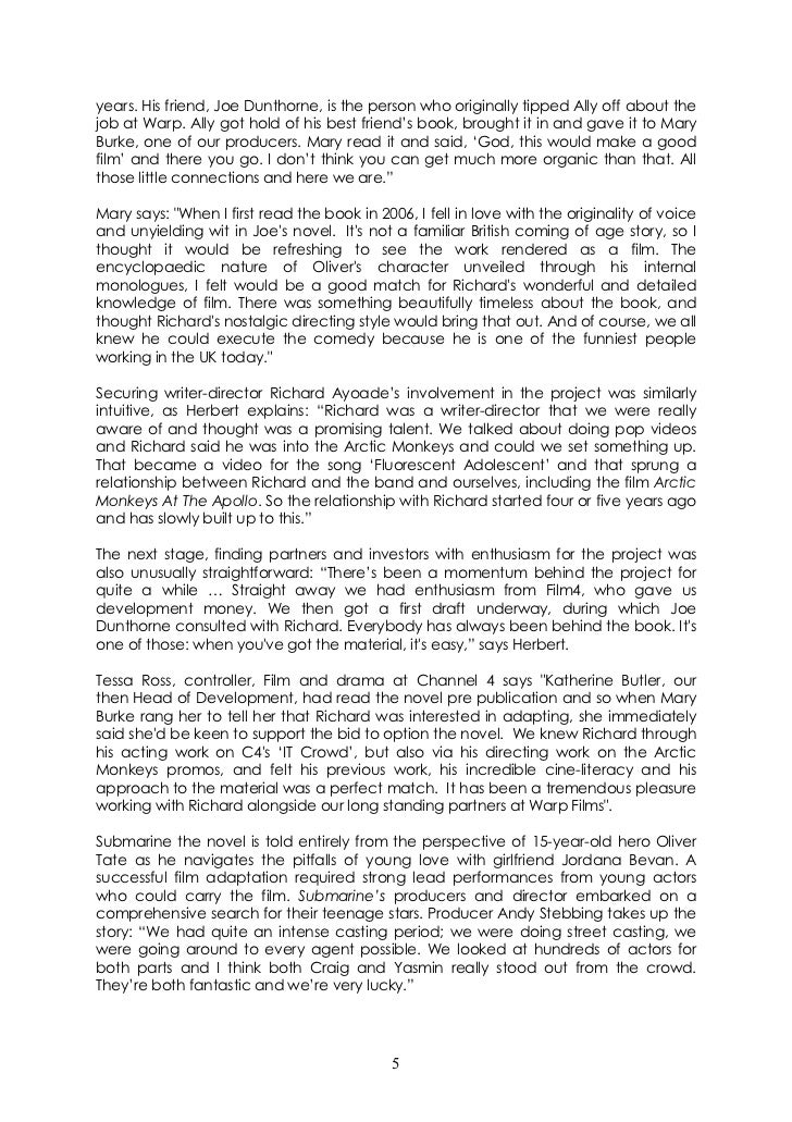 Submarine Joe Dunthorne Pdf